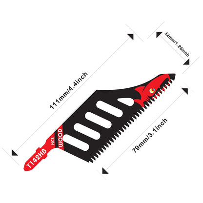 Jigsaw Blade Extra Long Heavy Duty Scroll Saw Blades T-Shank Fine Coarse Teeth for Wood Aluminum Tight Spaces