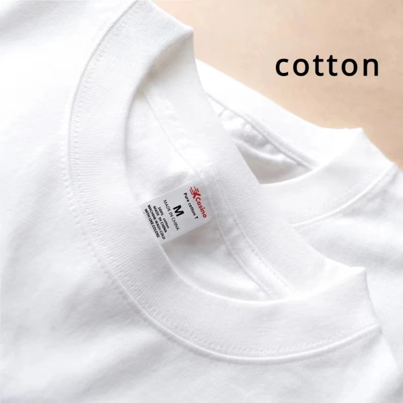 Men Women 100% Cotton T-shirt Solid Color Trend Leisure Short Sleeve Black White Gray High Quality Heavy Fabric Loose T Shirt
