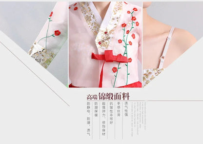Hanbok for Women Korean Traditional Costume Minority Palace Performance Court Clothes Flower New Year Wedding Party Dance Dress
