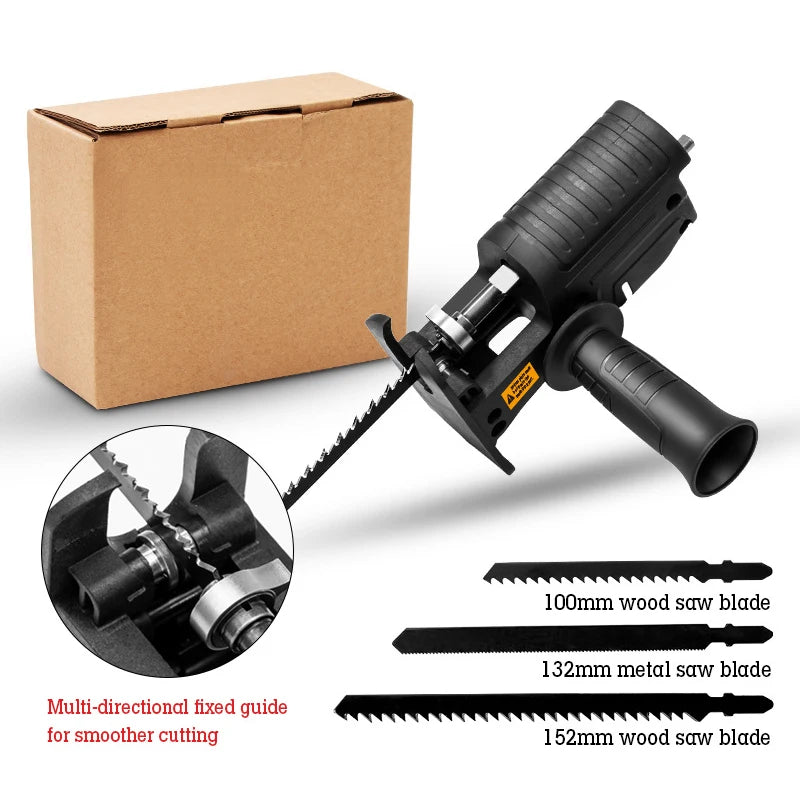 Electric Drill Modified To Electric Saws Reciprocating Saw Adapter Accessory with Sawblade Power Tool Saws Drill to Jig Saws