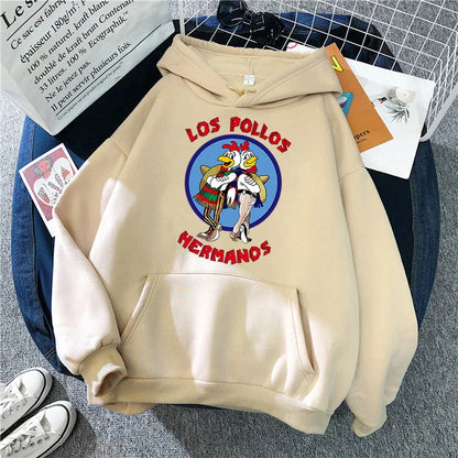 Hoodies Print Los Pollos Hermanos Long Sleeve Casual Fashion Pullover HipHop Harajuku Hoodie Unisex Sweatshirt for Men Women