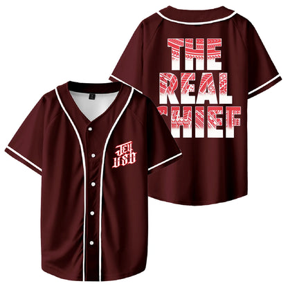 Jey Uso The Real Chief Baseball Jersey V-Neck Short Sleeve Streetwear Tee Men Women University Uniform Tops