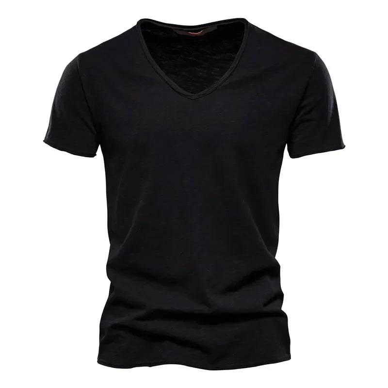 100% Cotton Men T-shirt Casual Soft Fitness Summer Thin T-shirts Men&