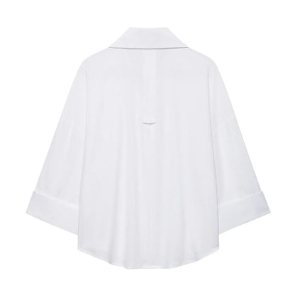 Spring Autumn Simple Linen Blend Long Sleeve Casual Shirt Summer Lapel Single Breasted Loose Chic Shirts Fashion Blouses Women