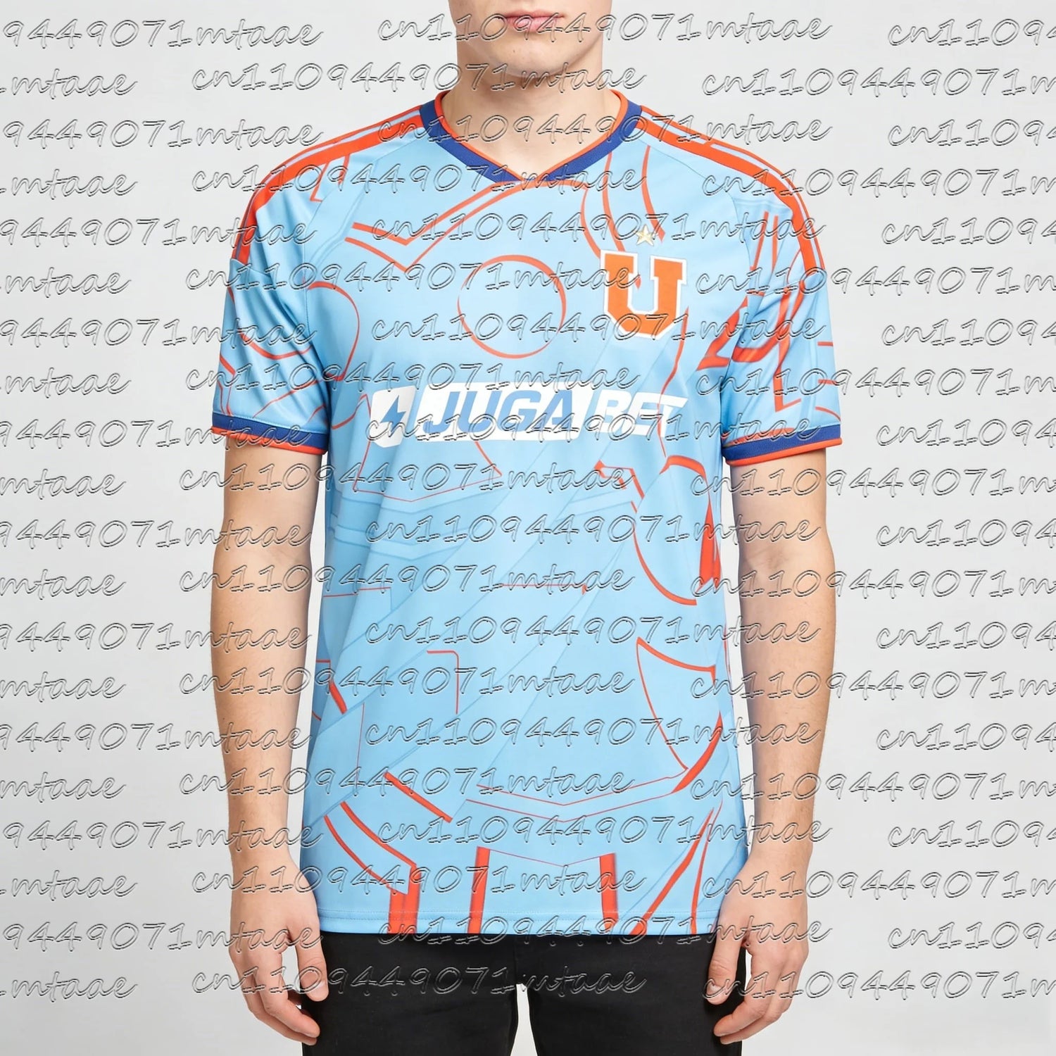 2026 New Jersey 3D Sports Universidad De Chile Special Edition Soccer Jersey – Blue Red Geometric Pattern Tees