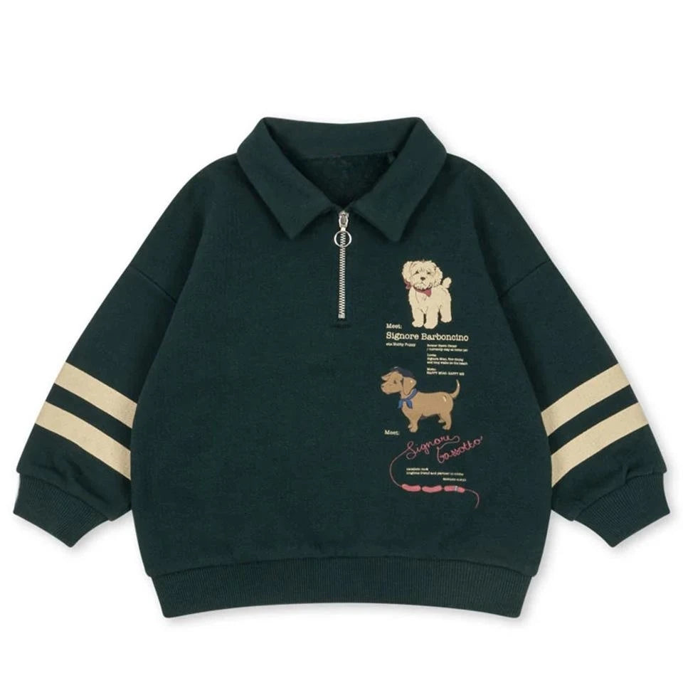 Hoodies Mother Kids 2025 New Autumn Winter Baby Boys Girls Cartoon T Shirts Hooded Sweatshirts Pants Korean Children&