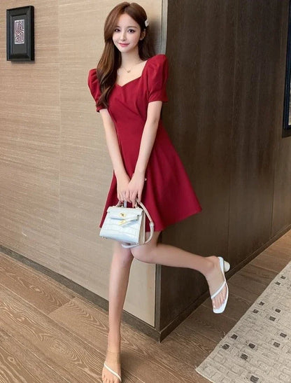 Red Short Dresses for Women 2025 Black Backless Woman Dress Mini Open Back Clothes Xxl Summer Aesthetic Fashion Promotion Sale X