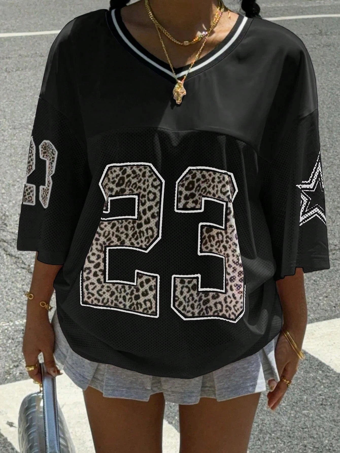 2025 New Sports Jersey Women Printed T-Shirt NO.23 Basketball Jerseys Streetwear Couple Same Style Oversized Men Woman Clothing