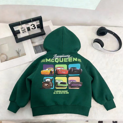 Hoodies For Kids Clothing Spring New Style Cartoon Car Fashion Sweatshirts Tops Hooded Long Sleeved Children&