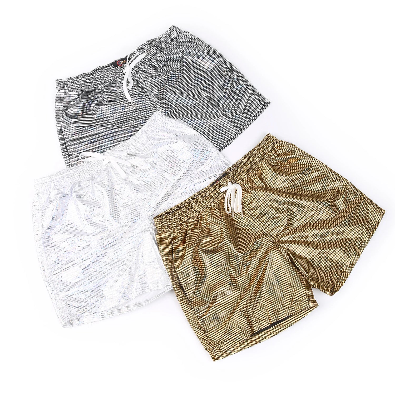 Casual Shorts Men Summer Shiny Quick-dry Beach Sports Short Pants Bottoms Man Beachwear Clothing Homewear With Pocket