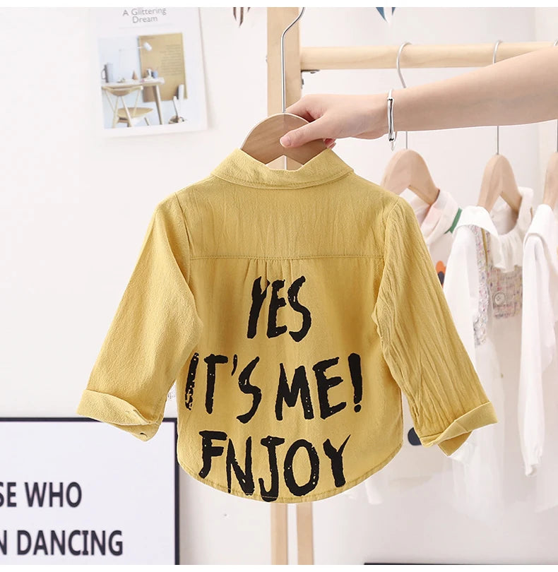 Kids Shirt Clothes Spring Thin Blouses Clothing Infant Boy Plaid Cotton Tops 1 2 3 4 Years Kids Long Sleeves Shirt