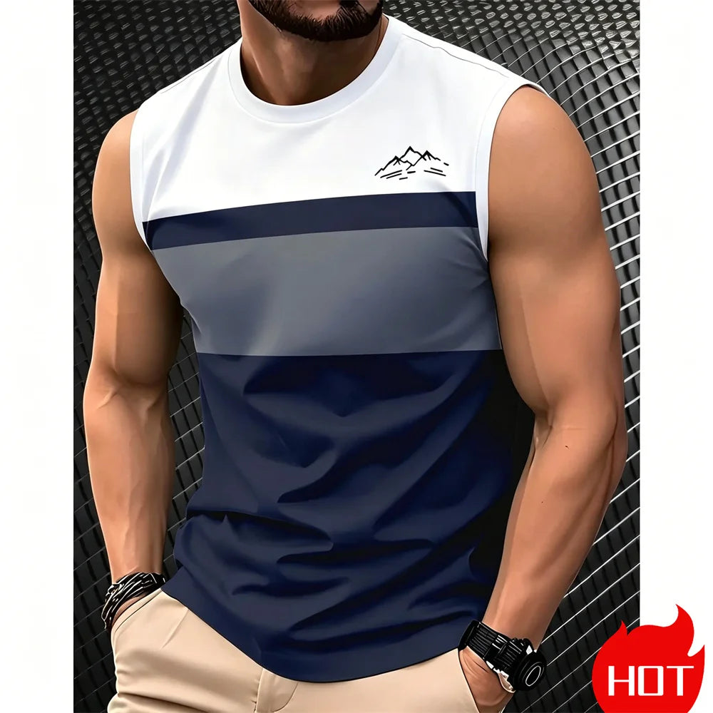 sleeveless T-shirt for man Summer tank tops Fashion Men&