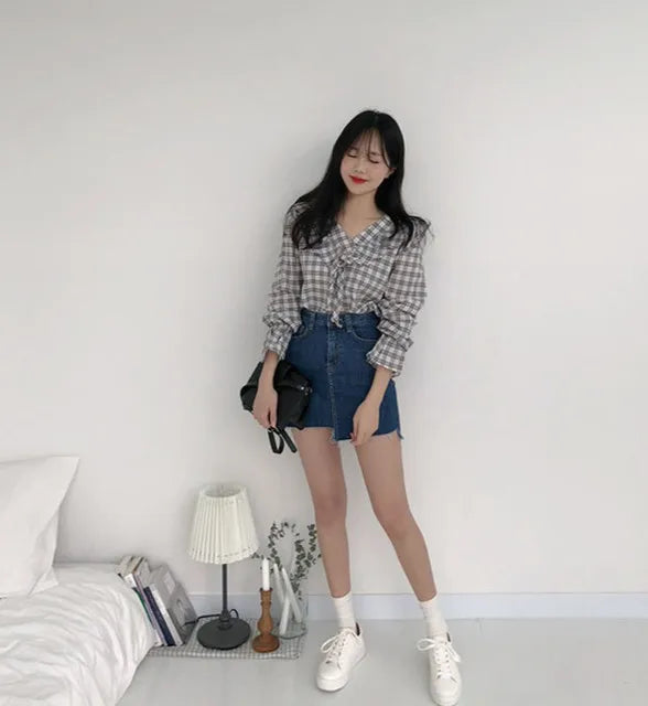 Jeans Skirts For Women Short Irregular High Waist Woman Denim Skirt Sexy Korean Style Cheap Streetwear Clothing Sales Fashion