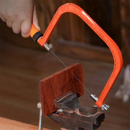 Adjustable Woodworking Saw Coping Saw With 5 Sawblade For Wood Bow DIY Tools Woodwork Wire Frame Saw Blade Cutting Hand Tool