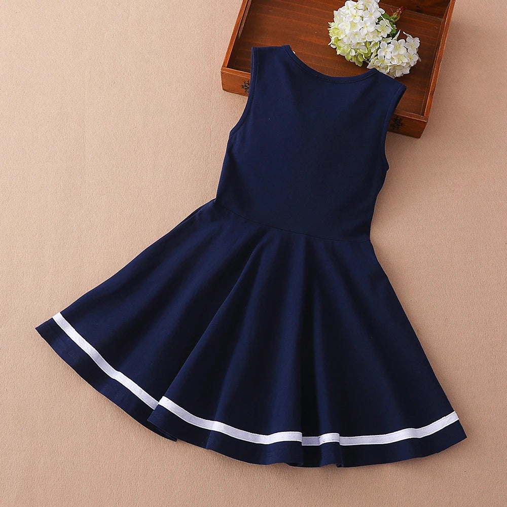 Kids Dresses for Girls Clothes Cotton Summer Dresses for 5 6 7 8 9 10 11 12 Years Casual Sleeveless Children&