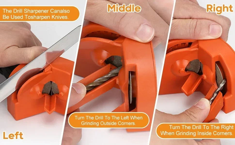 Drill Bit Sharpener Multipurpose Drill Bits Grinding Sharpener, Portable Drill Grinder Grinding Tool, Powered by Electric Drills