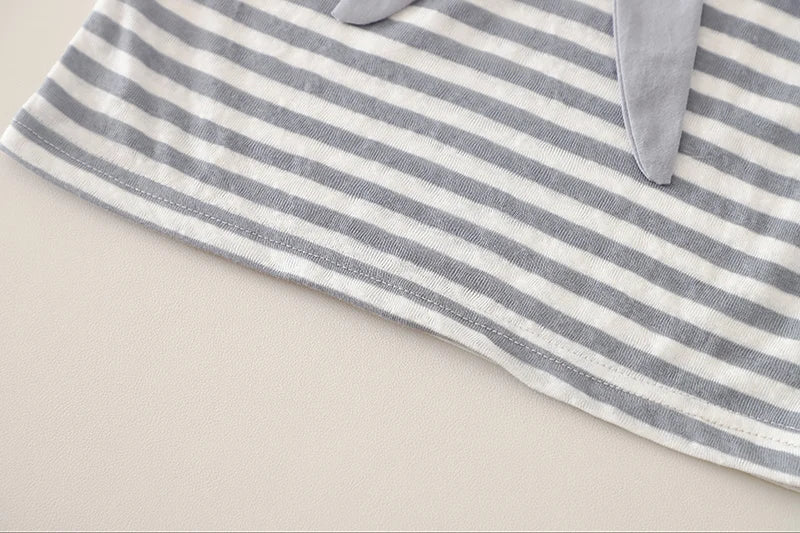 Kids Baby Boys Summer Clothes Sets Infant Kids Cotton Striped T-shirt + Denim Shorts 2Pcs Suit Children&