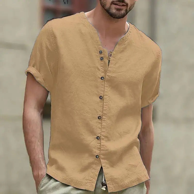 New linen shirt men&