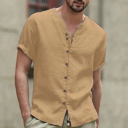 New linen shirt men&
