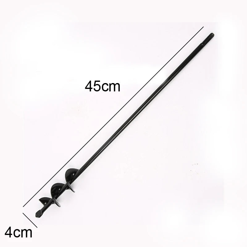 Drill Head for Digging Hole for Garden Planting Farm Agricultural Spiral Drill Bit Loose Soil Alloy Ground Drill Short Rod Plant