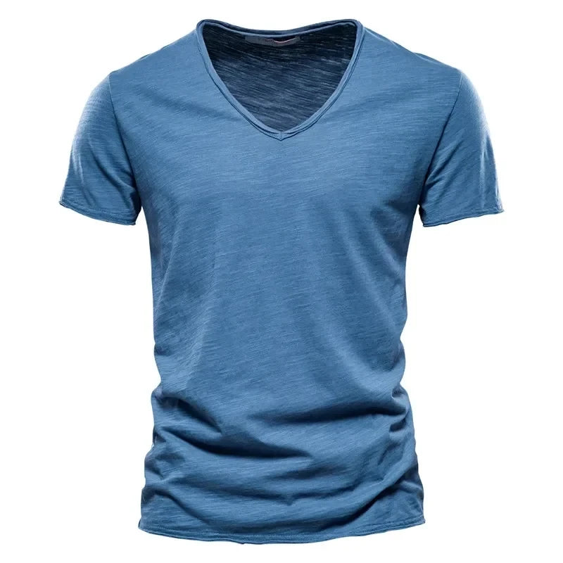 100% Cotton Men T-shirt Casual Soft Fitness Summer Thin T-shirts Men&