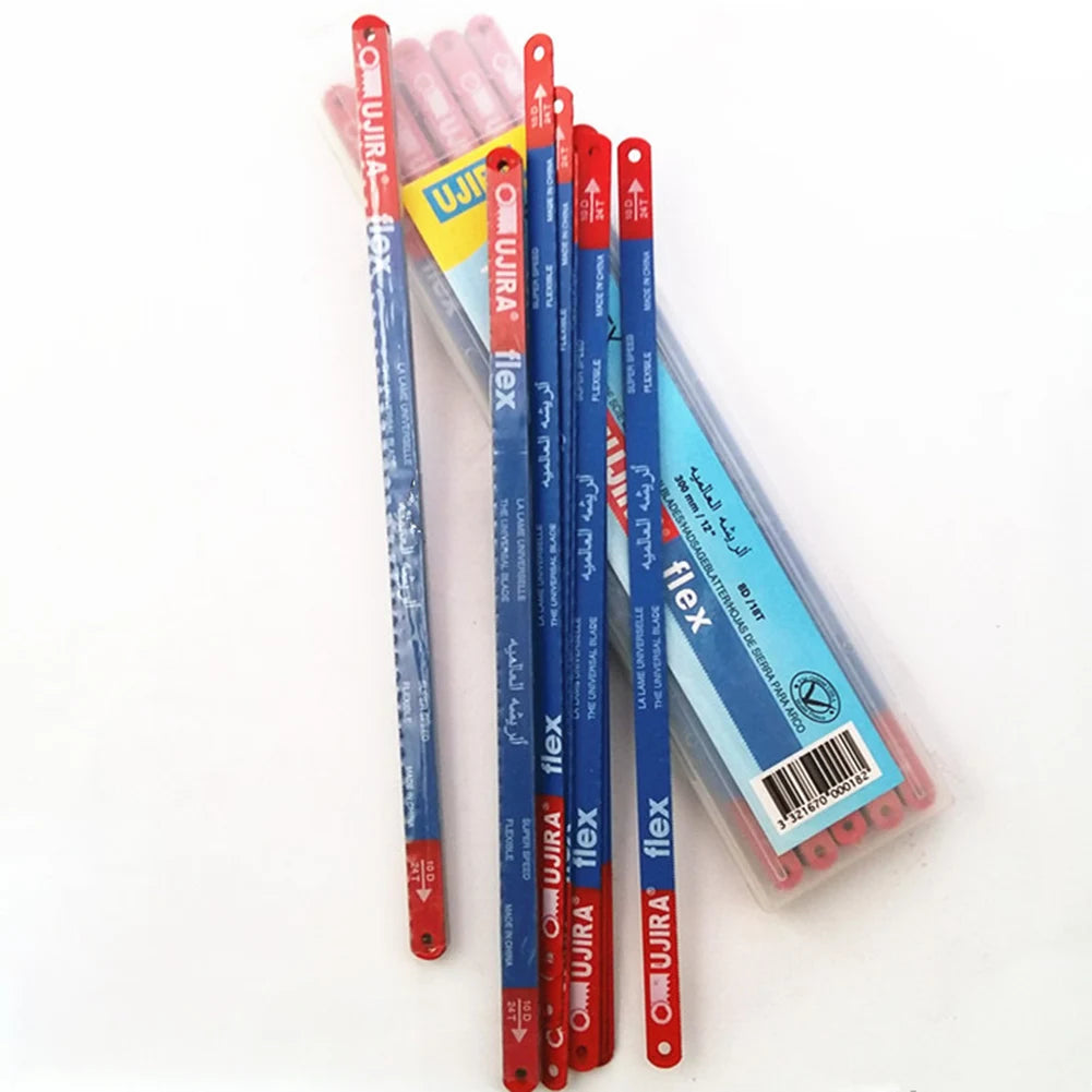 10Pcs/Set 14T/18T/24T Hacksaw Blade 300mm M35 Steel Hand Saw Blades Bi-Metal For Meat Wood Cut Hand Tool