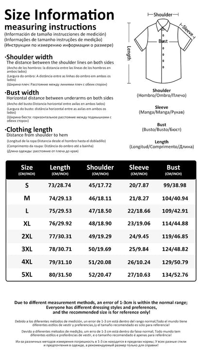 Me And You Button Down Shirt Summer Hot Sale Loose Plus Size Fit Printed Men&