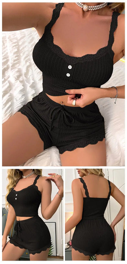 Women Pajama Sets Pijama Pajamas Woman Summer Set Sexy Women Sleepwear for Sleeping Women&