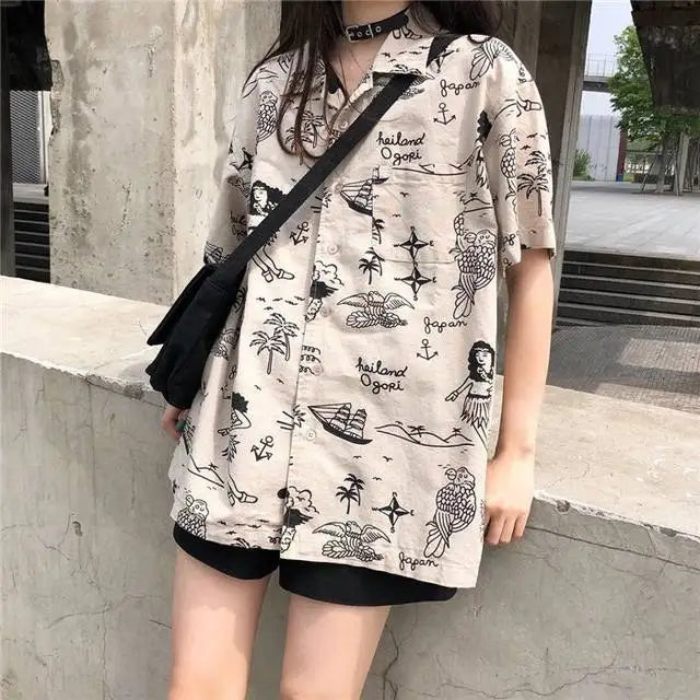 Shirts Women Linen Mandarin Collar Cropped Boxy Fit Tea Ceremony Zen Minimalist Blouse For Meditative Female Calm Daily Outfit