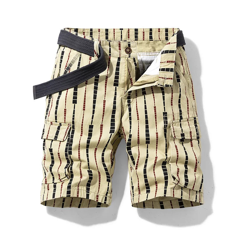Men Shorts 2023 Fashion Plaid Beach Shorts Mens Casual Camo Camouflage Shorts Military Short Pants Male Bermuda Cargo Overalls