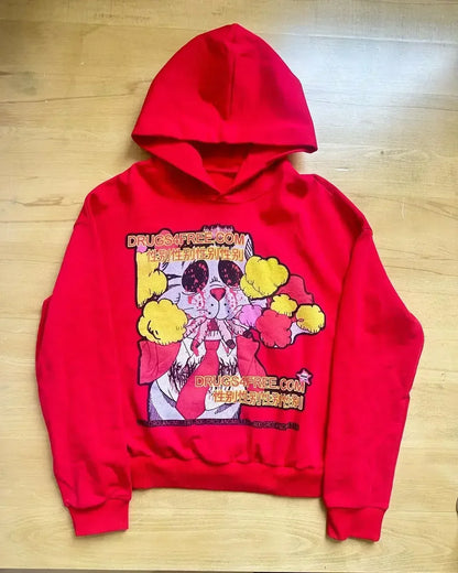 Harajuku Hoodies Women Goth Streetwear Tops Gothic Grunge Couples Sweatshirt Drolandmiller Oversized Hoodie Y2k Clothes