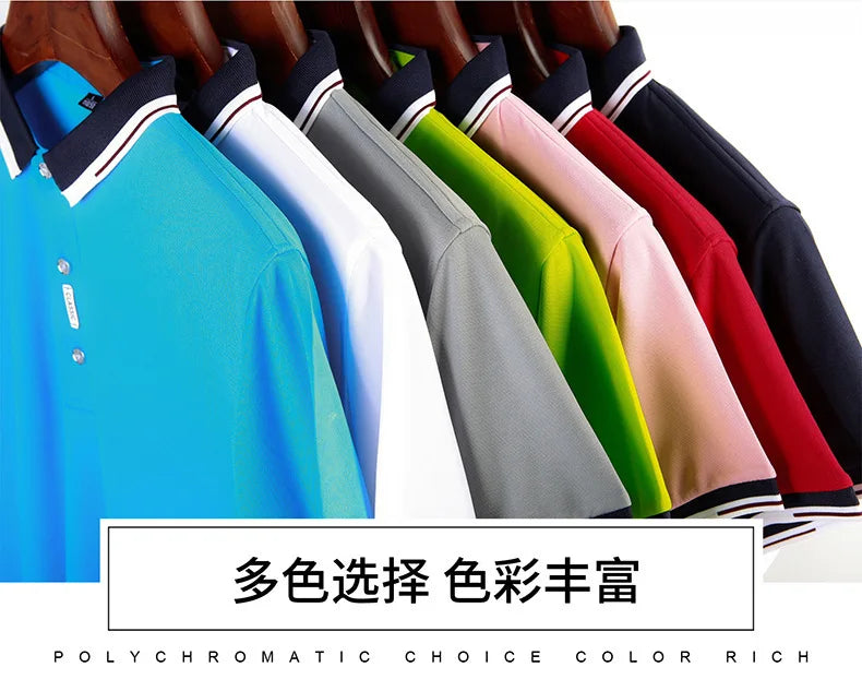 2025 new Polo T shirt for Men White Casual Short Sleeve Golf Polo Shirts Homme New Summer Clothes High Quality Ropa Hombre