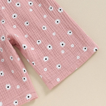 Toddler Kids Clothes Girls Summer Overalls Cotton Floral Print Backless Bowknot Rompers Jumpsuits  Baby Clothing
