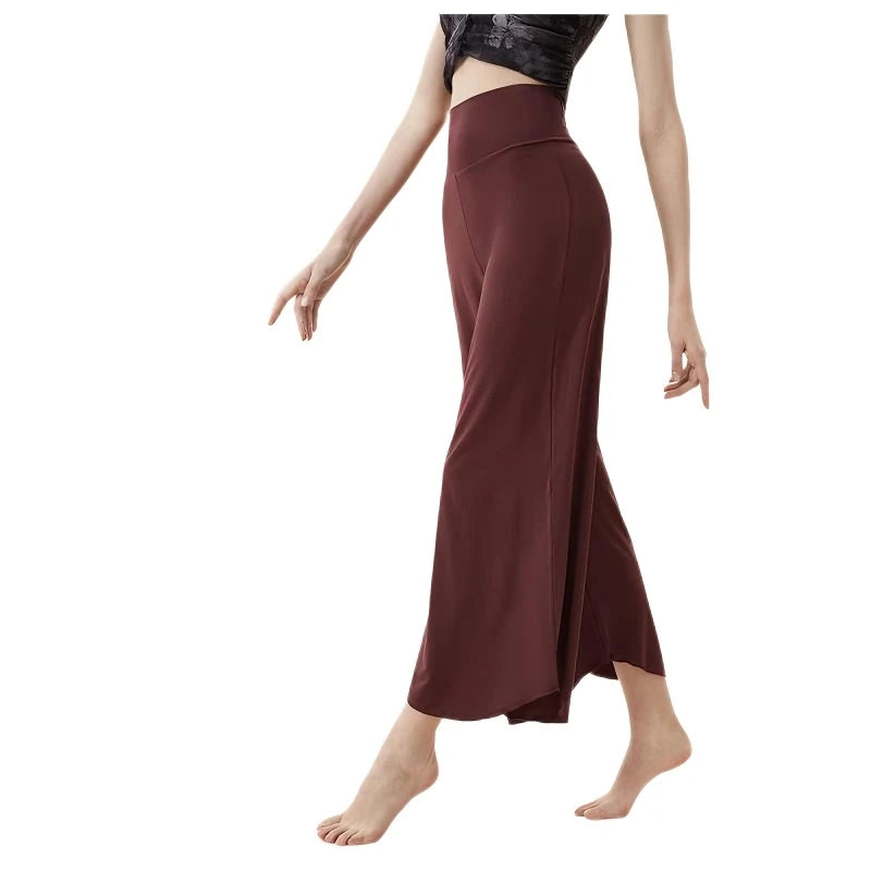 Soft Palazzo Pants for Women, High Waist Wide Leg Dance Yoga Casual Loungewear