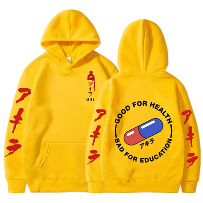 Hoodies Japanese Anime Akira Print Sweatshirts Men Women Unisex Fashion Sweatshirt Oversized Hoodie long Sleeves Pullover Coat