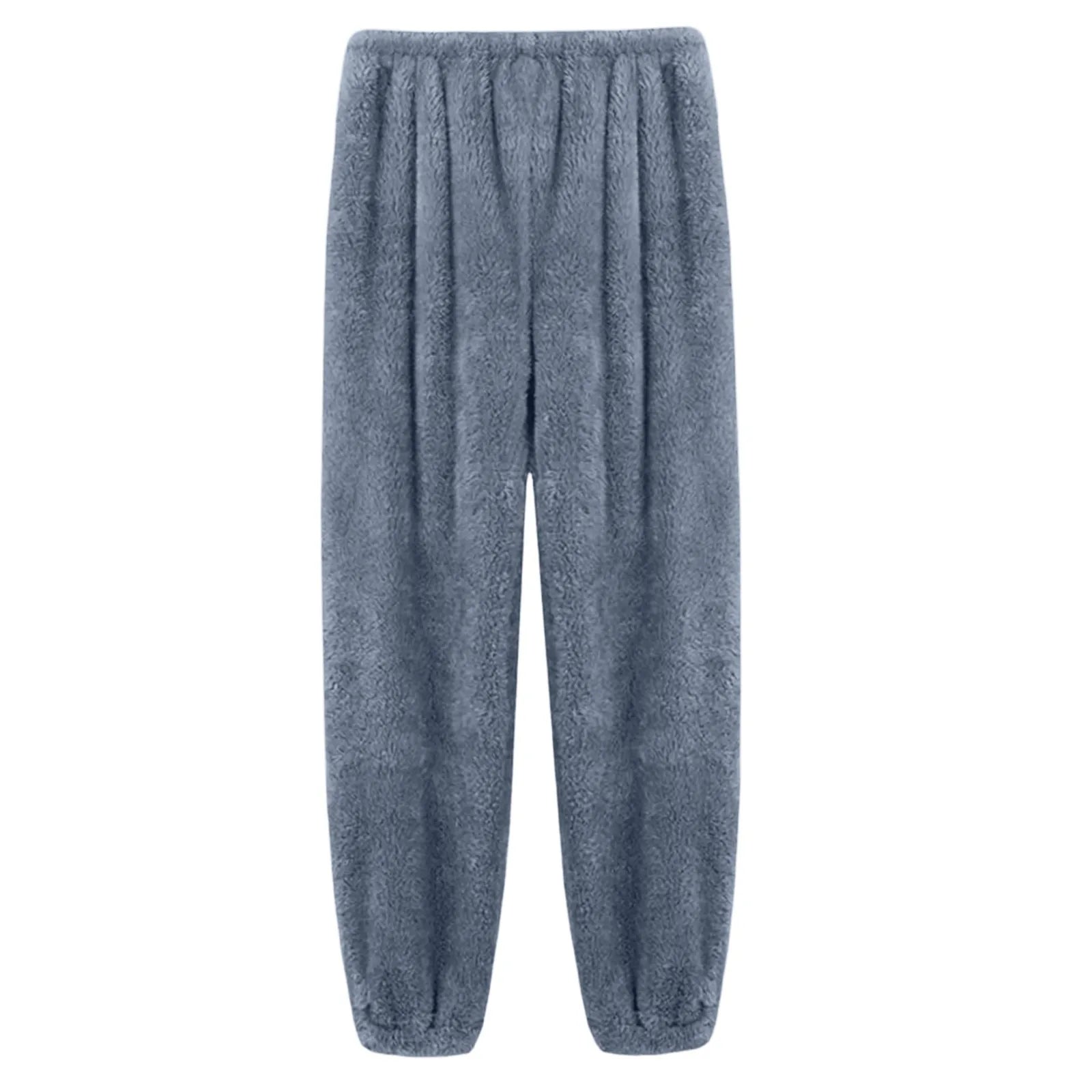 Pajamas Pants For Women Warm Winter Solid Color Sleepwear Pyjamas Plush Pants Women Nightwear Fashionable Home Wear