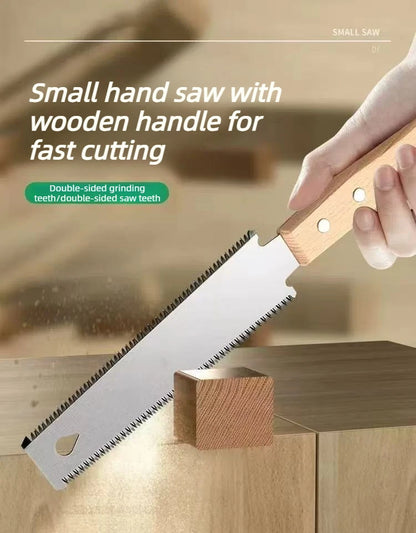 Japanese Style Hand Saw Single/Double Sided Fine Tooth Wood Saw SK5 Steel Flexible Hand Saw Garden Hand Tool for Woodworking