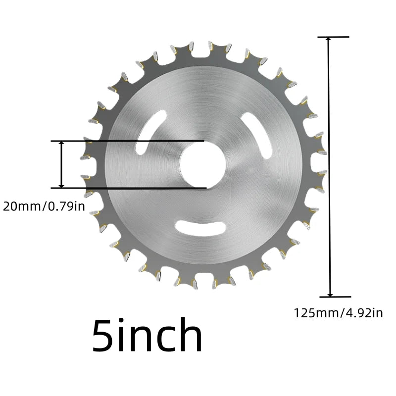 5inch / 125mm 40-Tooth Nail-Resistant Woodworking Saw Blade 125mm Circular Saw Blade Suitable for Wood Saw Blade Hardware Tool Accessories Tungsten Carbide Steel