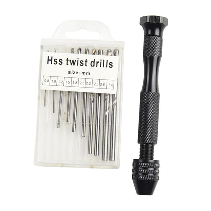 0.3-3.2mm  Small Hand  Drill Set  Woodworking Drilling Tools For Models Hobby DIY Jewelry Craft Hand Manual Drill Bit