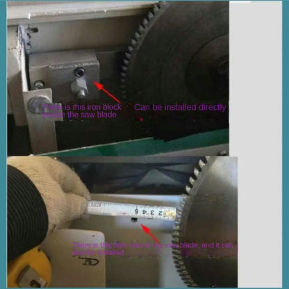 Woodworking machinery accessories, precision sliding table saws, panel saws, saw blade guards