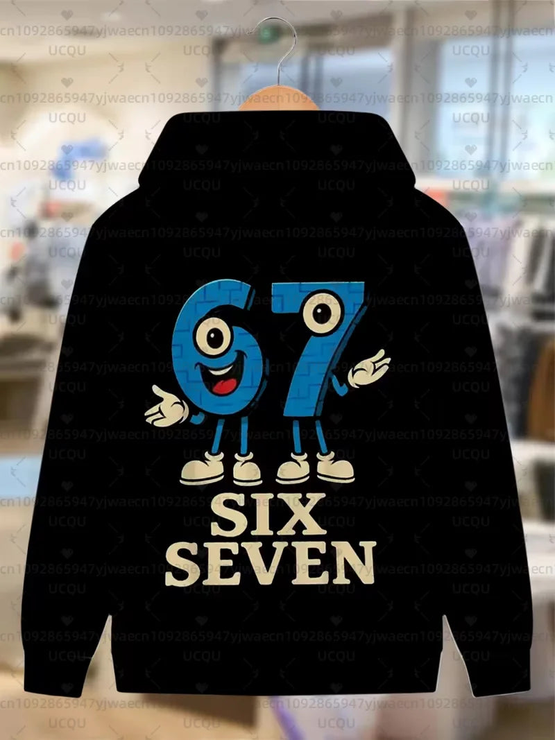 Hoodies For Kids 67 Six Seven Italian Brain Rot Math Joke Tops Y2k Game Saying Zipper Clothes Graphic Y2k Children&