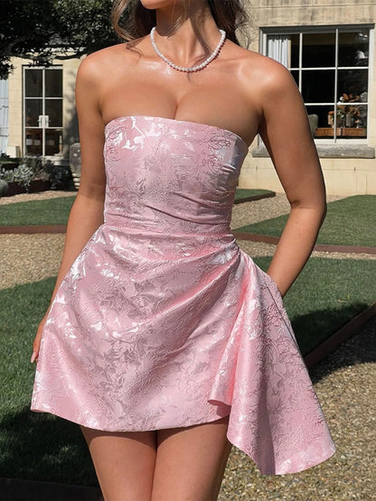 Sleeveless Off-Shoulder Sexy Evening Dress Celebrity Style Tub Top Dress Spring 2026
