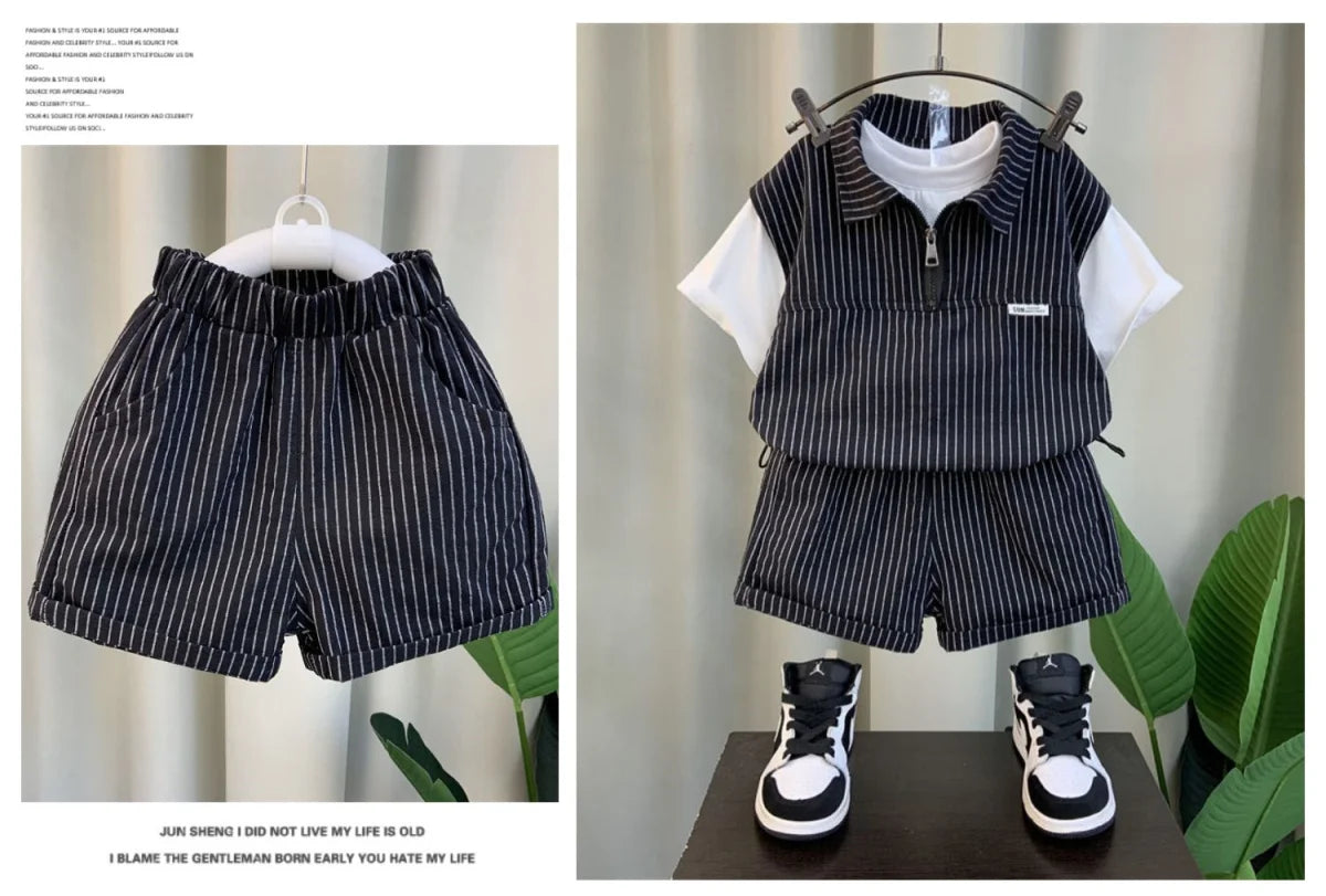 Kids Boys Clothing Set 2025 New Fashionable Baby Summer Clothes Children&