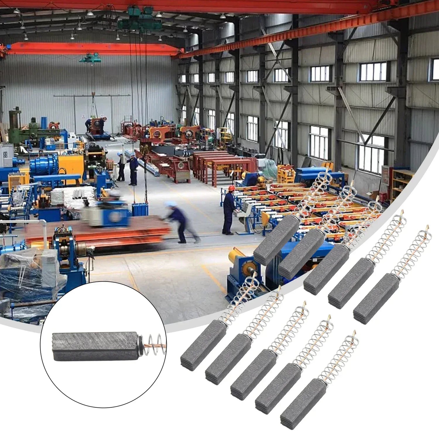 10pcs Carbon Brushes Replacement For Electric Motors Circular Saws Miter Saws Drills Hammer Drills Power Tool Access 20x5x5mm