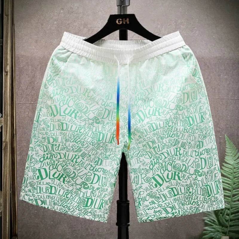 Shorts for Men Anime Graphic Board Man Short Pants Beach in Bulk with Ice Elastic Personalizate Fashion Streetwear New Pant 2025