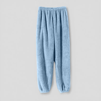Pajamas Pants For Women Warm Winter Solid Color Sleepwear Pyjamas Plush Pants Women Nightwear Fashionable Home Wear