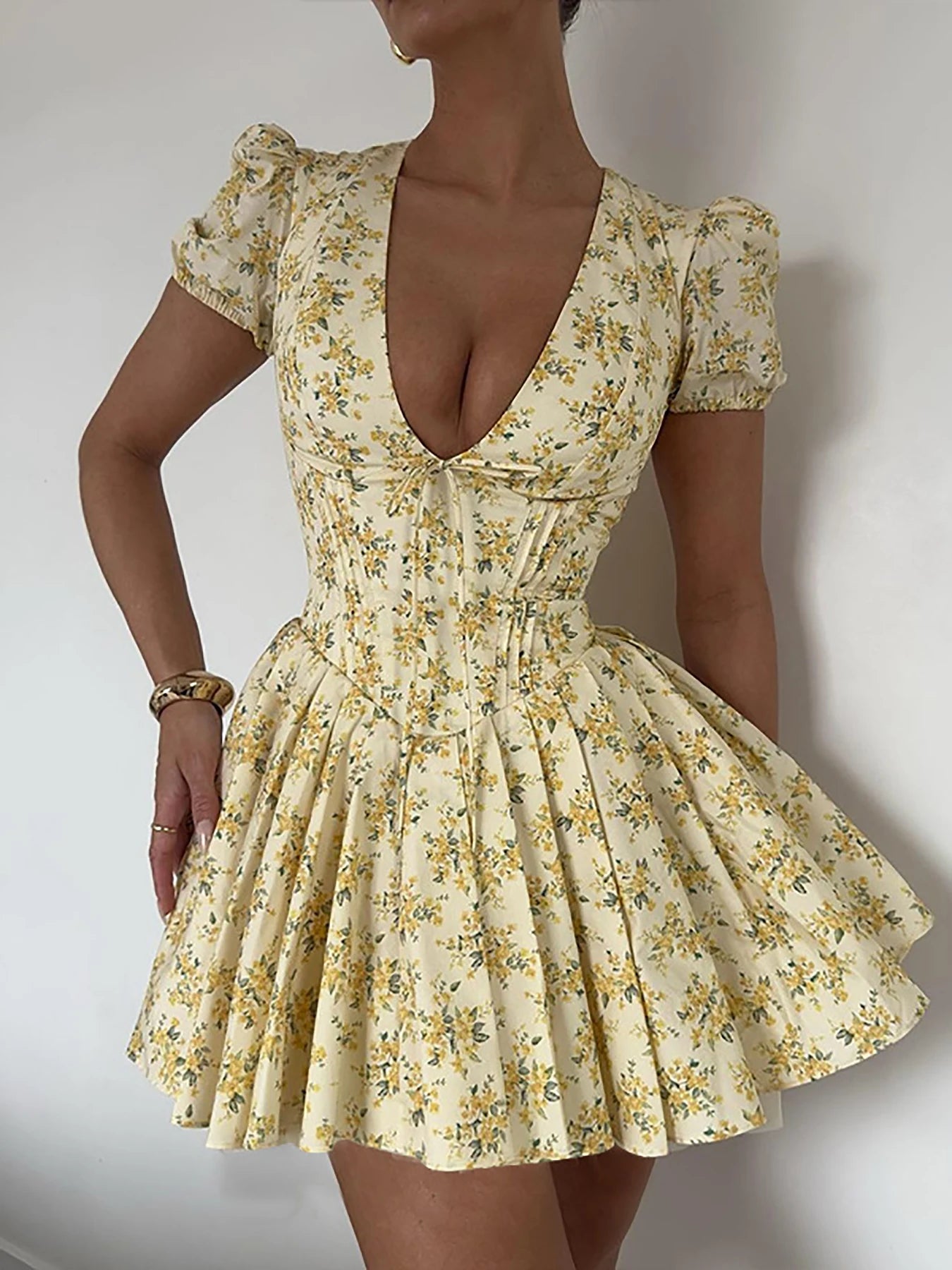 Floral short skirt 2025 summer new women&