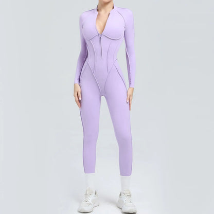 Yoga Suit Gym Set Women Training Sportswear Fitness Long Sleeved Sports Jumpsuit Women Push Up Female Workout Clothes Bodysuits
