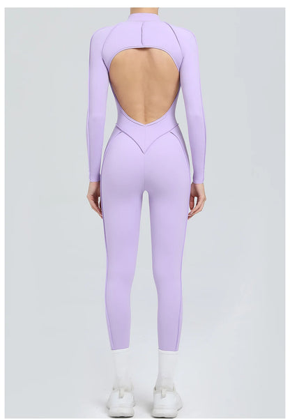 Yoga Suit Gym Set Women Training Sportswear Fitness Long Sleeved Sports Jumpsuit Women Push Up Female Workout Clothes Bodysuits