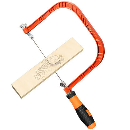 Adjustable Woodworking Saw Coping Saw With 5 Sawblade For Wood Bow DIY Tools Woodwork Wire Frame Saw Blade Cutting Hand Tool